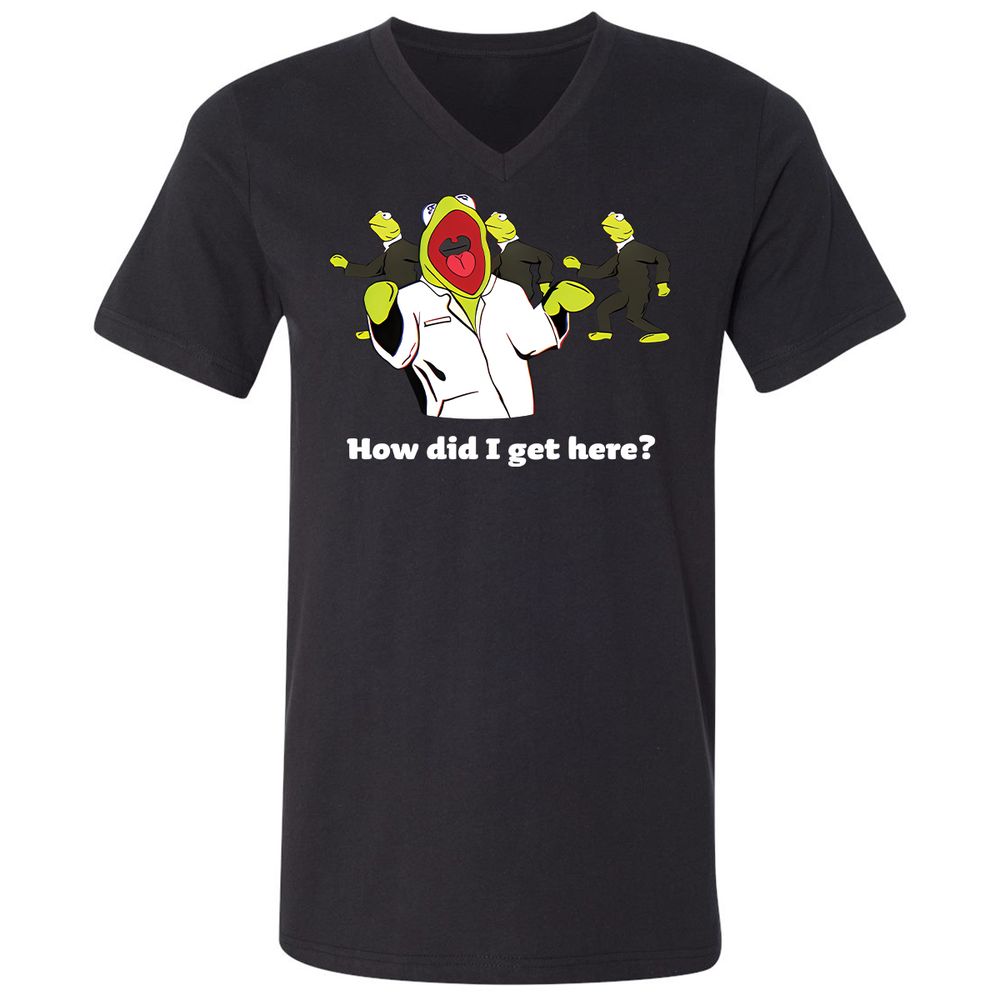 Unisex V-Neck T-Shirt - 169PMXVA - Black - 1