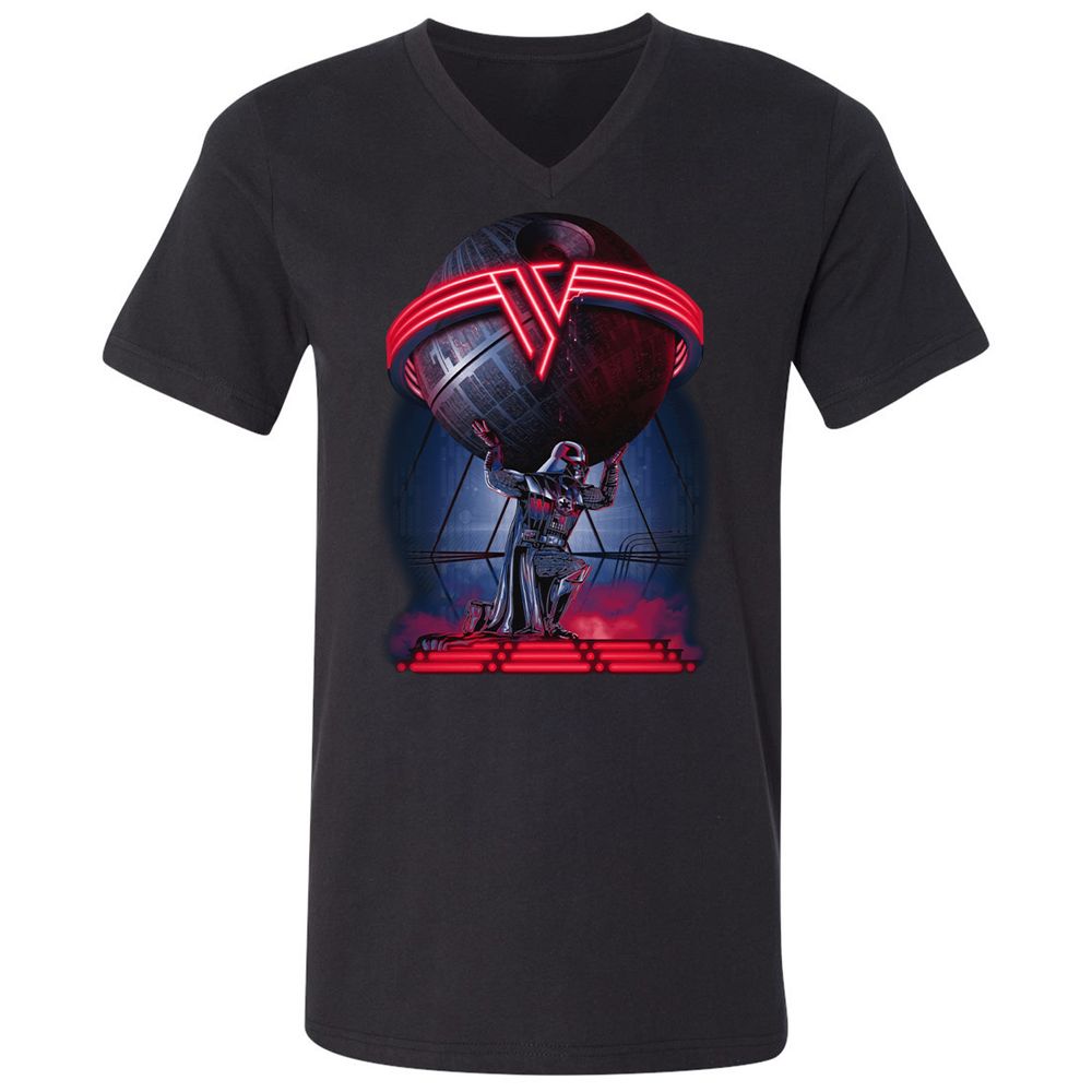 Unisex V-Neck T-Shirt - L9DXP5VE - Black - 1