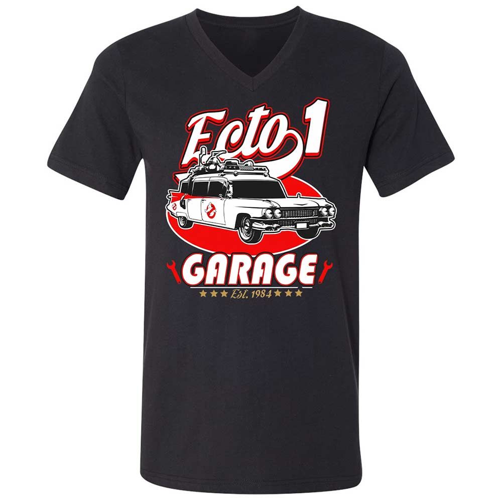 Unisex V-Neck T-Shirt - W8P63K7P - Black - 1