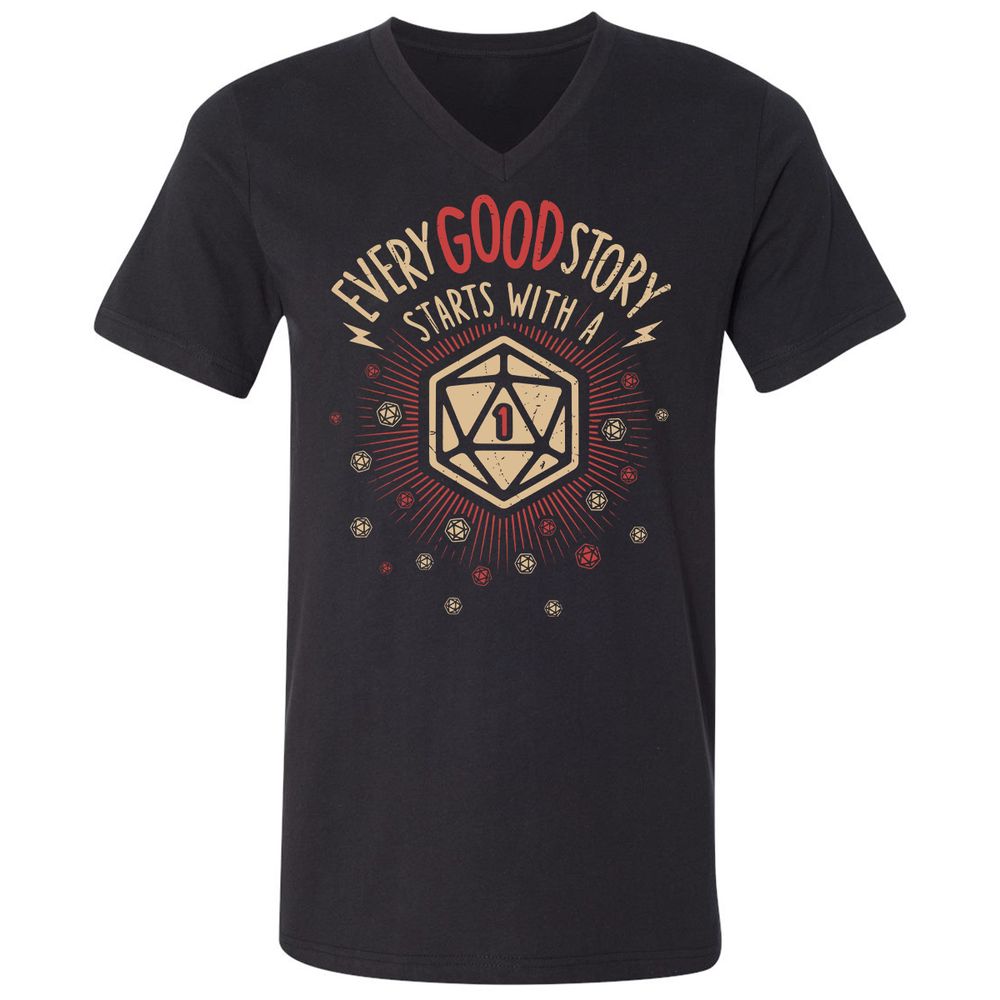 Unisex V-Neck T-Shirt - 4G42YFBF - Black - 1