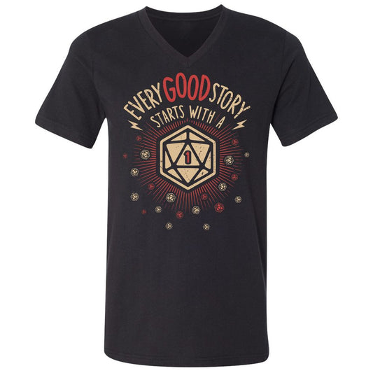 Unisex V-Neck T-Shirt - 4G42YFBF - Black - 1