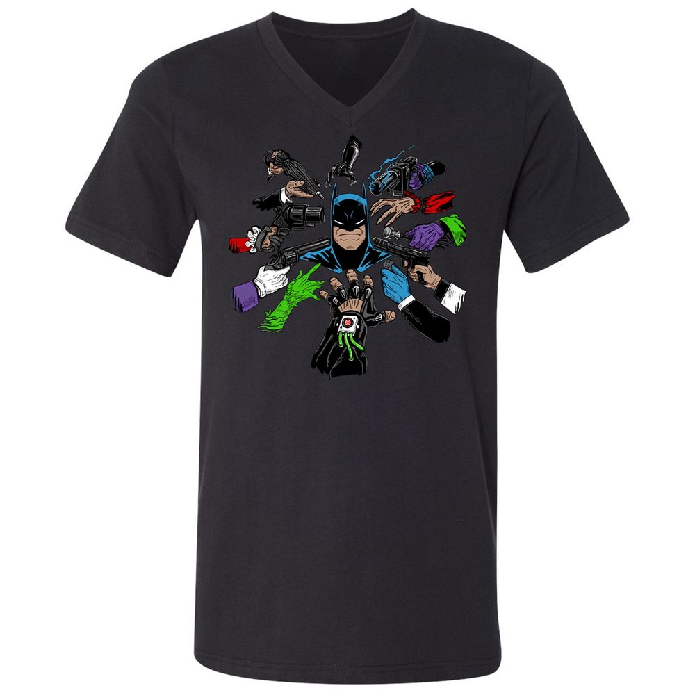 Unisex V-Neck T-Shirt - 4Z935L5T - Black - 1