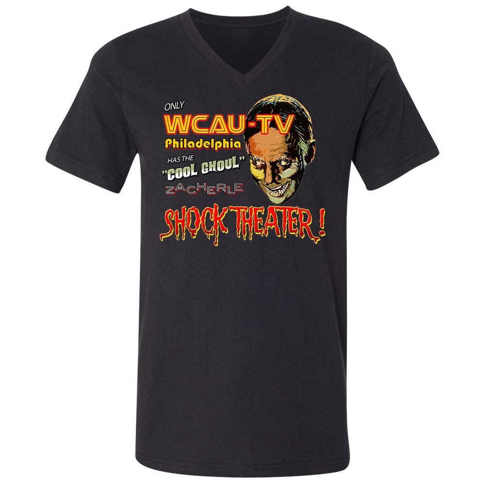 Unisex V-Neck T-Shirt - 4MDENZKD - Black - 1