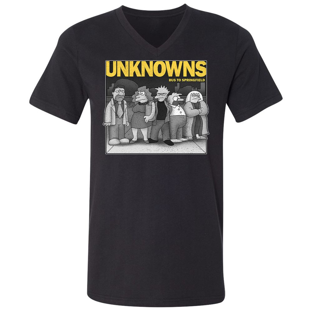 Unisex V-Neck T-Shirt - S8N6EULX - Black - 1