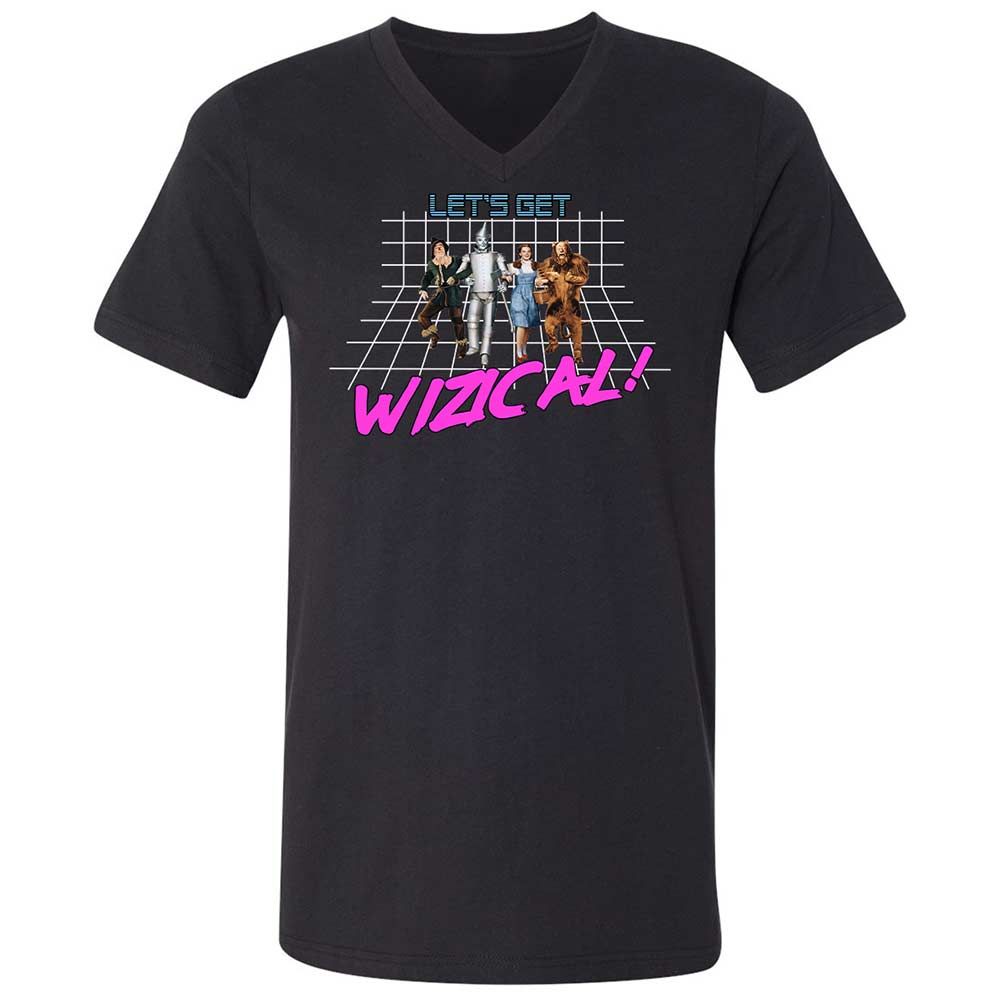 Unisex V-Neck T-Shirt - PM9Q4QXW - Black - 1