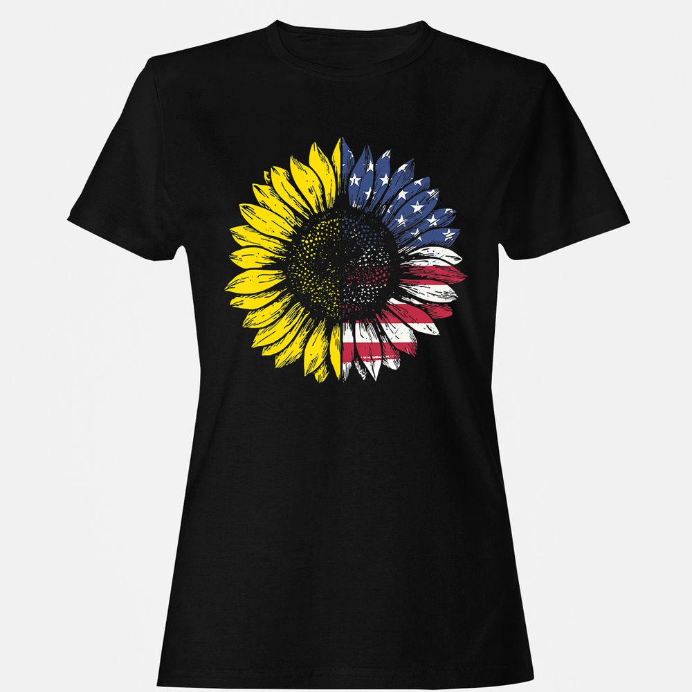 Women's T-Shirt - RH8MQVU1 - Black - 1