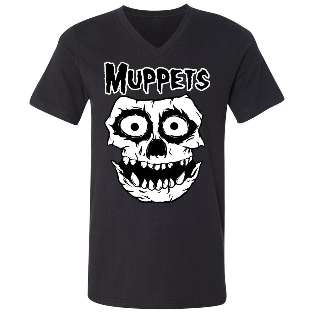 Unisex V-Neck T-Shirt - DCQUZY1C - Black - 1