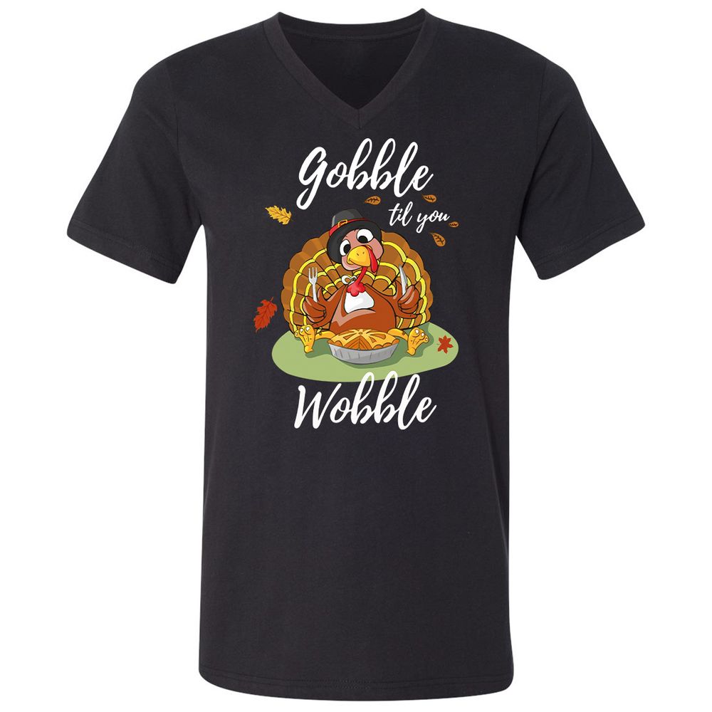 Unisex V-Neck T-Shirt - 8944CQQX - Black - 1