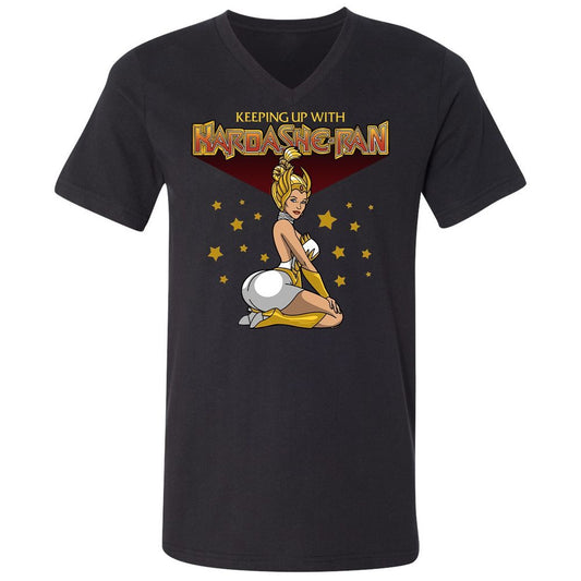 Unisex V-Neck T-Shirt - KAQ5WJZ5 - Black - 1