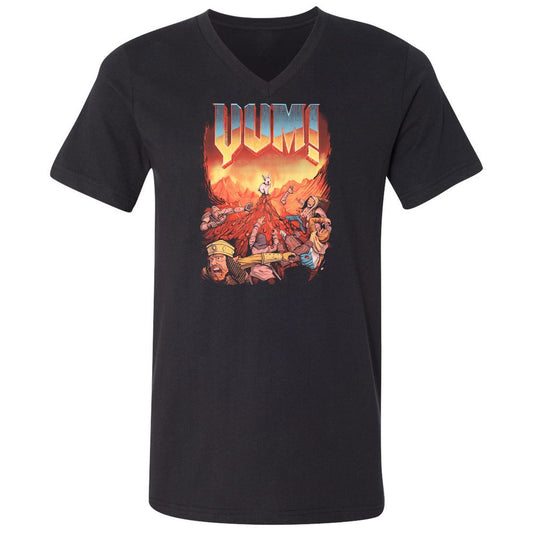 Unisex V-Neck T-Shirt - G9UGDK9P - Black - 1