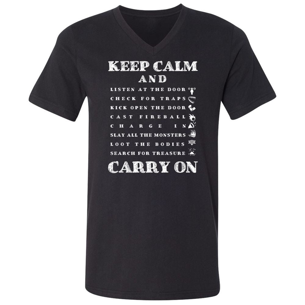 Unisex V-Neck T-Shirt - ZYDH2HSP - Black - 1