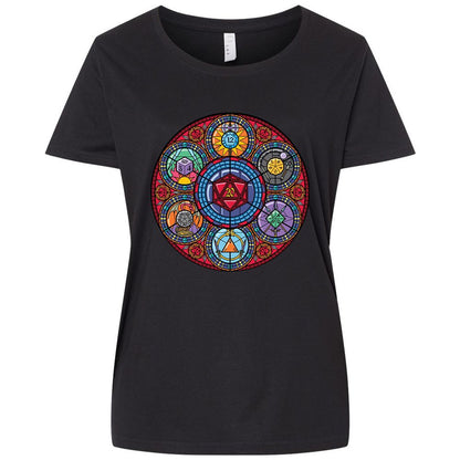 Ladies Curvy Jersey - A22KVZLT - Blended Black - 1