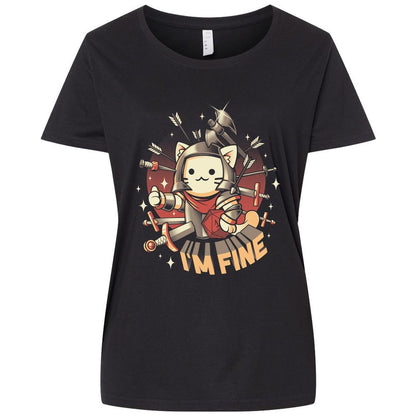 Ladies Curvy Jersey - ZMK5VT66 - Blended Black - 1