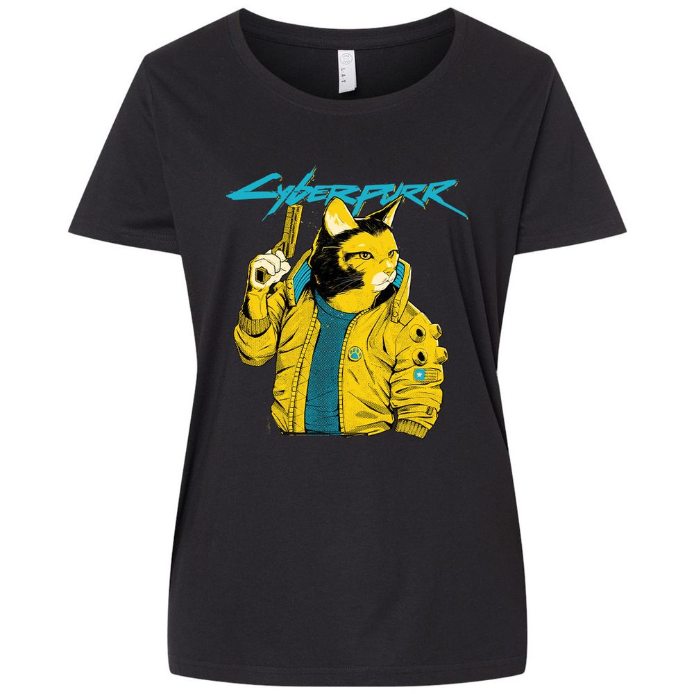 Ladies Curvy Jersey - WFJB6LYF - Blended Black - 1