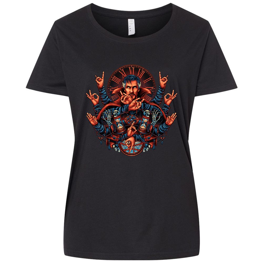 Ladies Curvy Jersey - ABQJ4VFD - Blended Black - 1