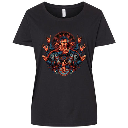 Ladies Curvy Jersey - ABQJ4VFD - Blended Black - 1