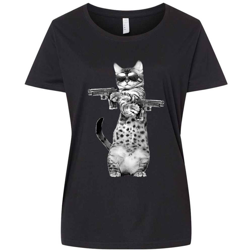 Ladies Curvy Jersey - G443LFK7 - Blended Black - 1