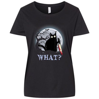 Ladies Curvy Jersey - DXJGUV4P - Blended Black - 1