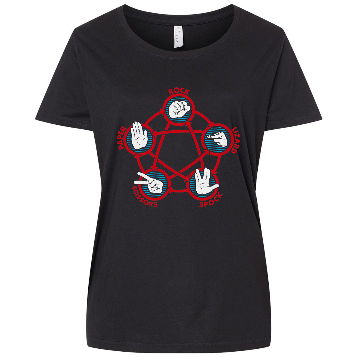 Ladies Curvy Jersey - QEQLLYTF - Blended Black - 1