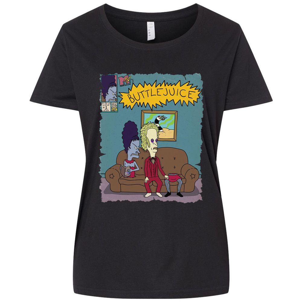 Ladies Curvy Jersey - Q8RE63B9 - Blended Black - 1