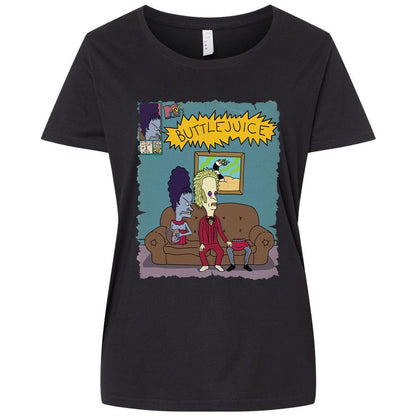 Ladies Curvy Jersey - Q8RE63B9 - Blended Black - 1