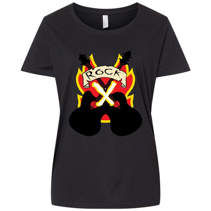 Ladies Curvy Jersey - 13W458Q5 - Blended Black - 1