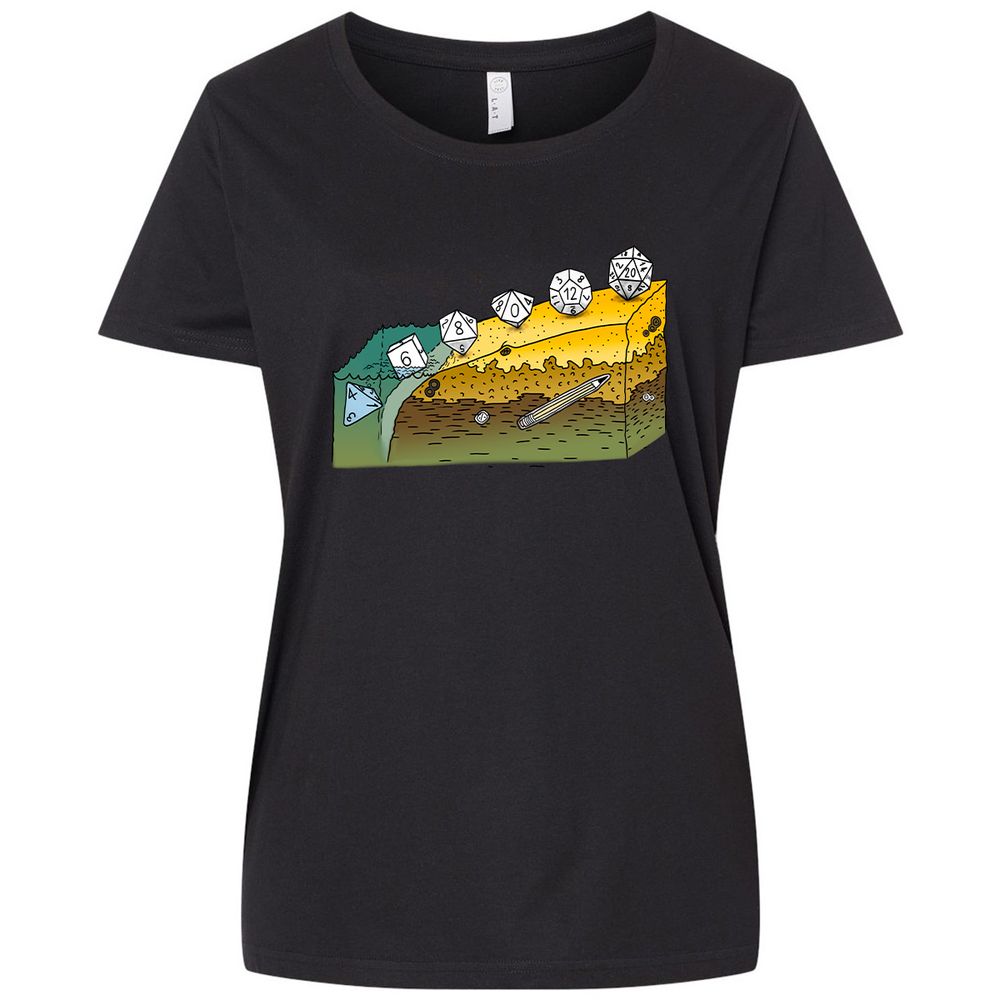 Ladies Curvy Jersey - FPTUV1JQ - Blended Black - 1