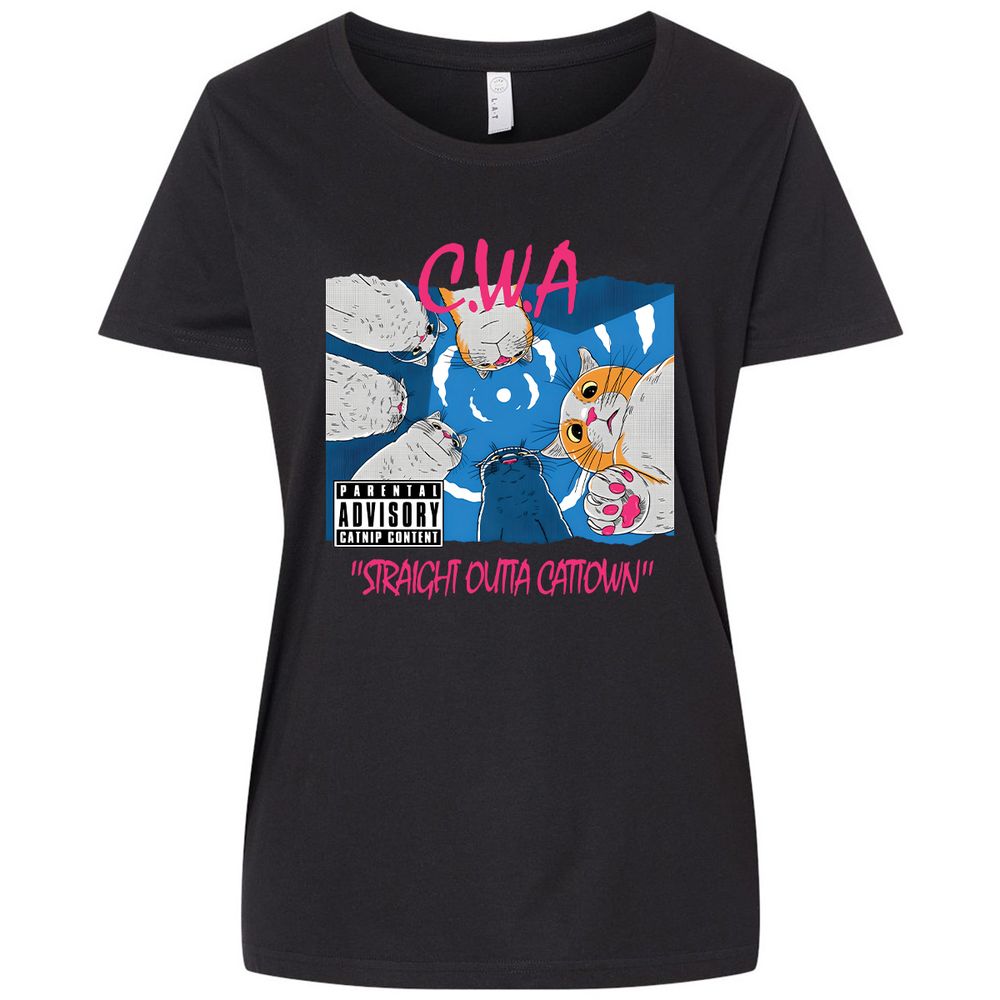 Ladies Curvy Jersey - H91JUU7X - Blended Black - 1