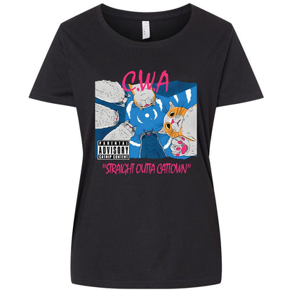 Ladies Curvy Jersey - H91JUU7X - Blended Black - 1