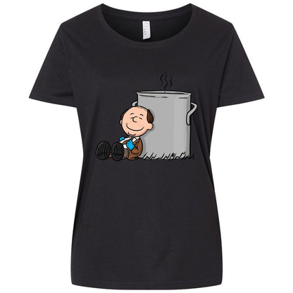 Ladies Curvy Jersey - 8D1K65AD - Blended Black - 1