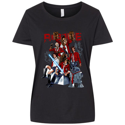 Ladies Curvy Jersey - URNN7JGH - Blended Black - 1