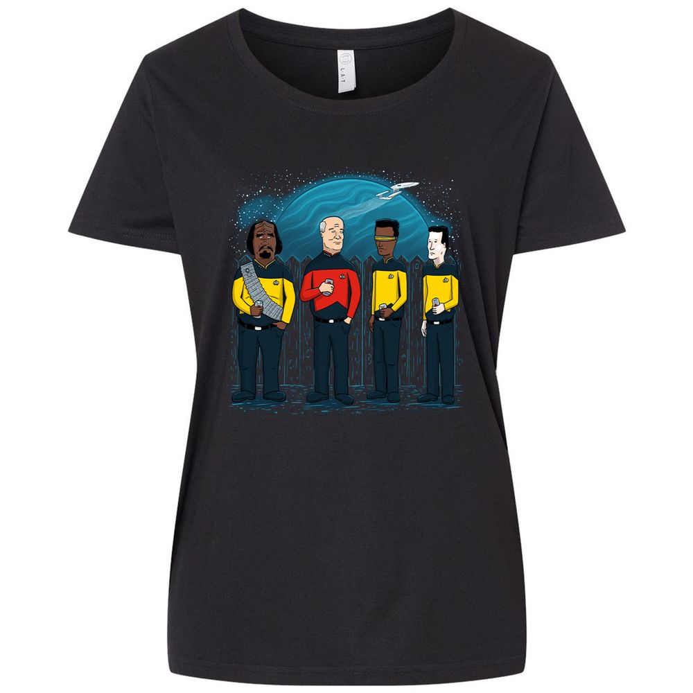 Ladies Curvy Jersey - E4N81BXW - Blended Black - 1