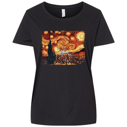 Ladies Curvy Jersey - E1JEEJB6 - Blended Black - 1