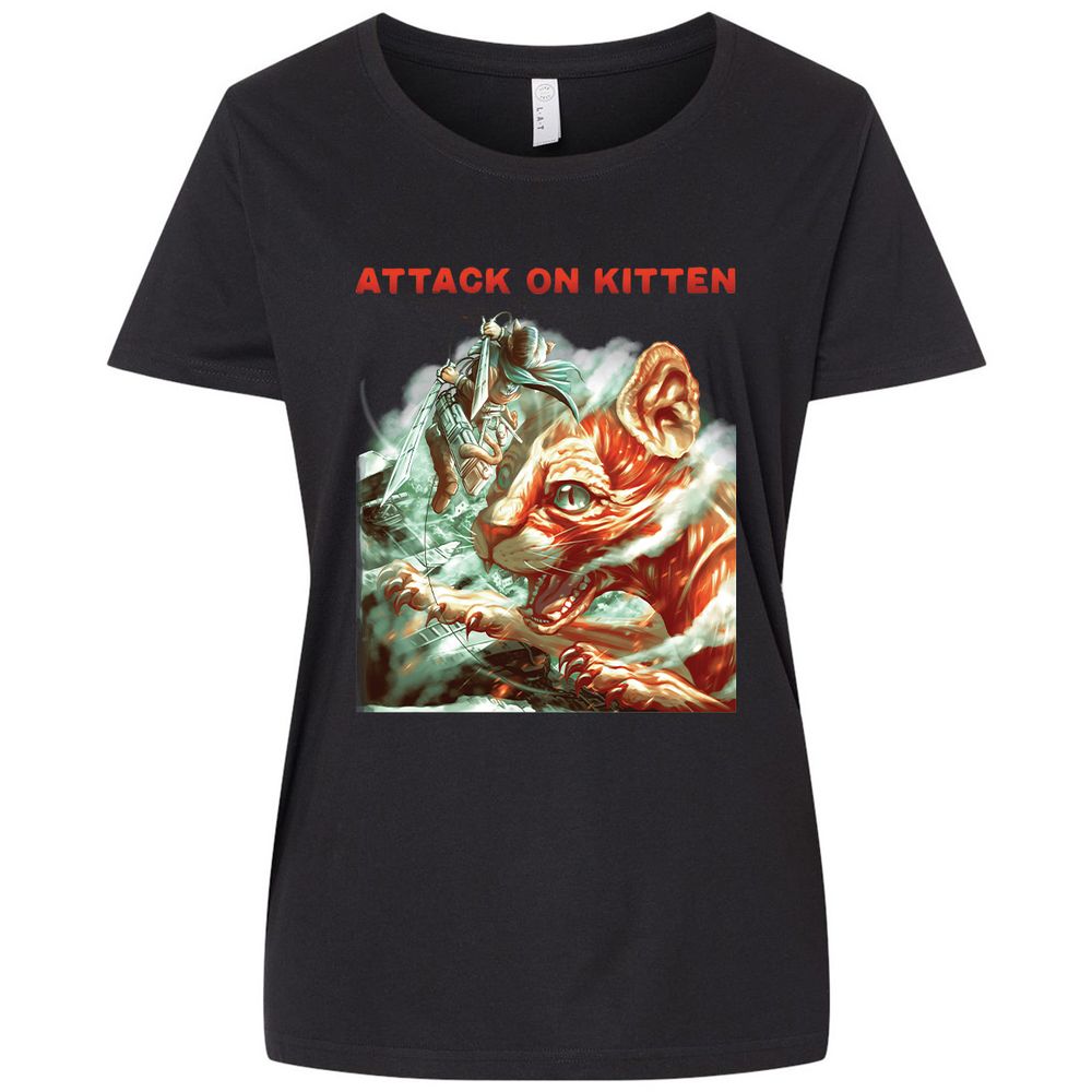 Ladies Curvy Jersey - 98F14LWH - Blended Black - 1