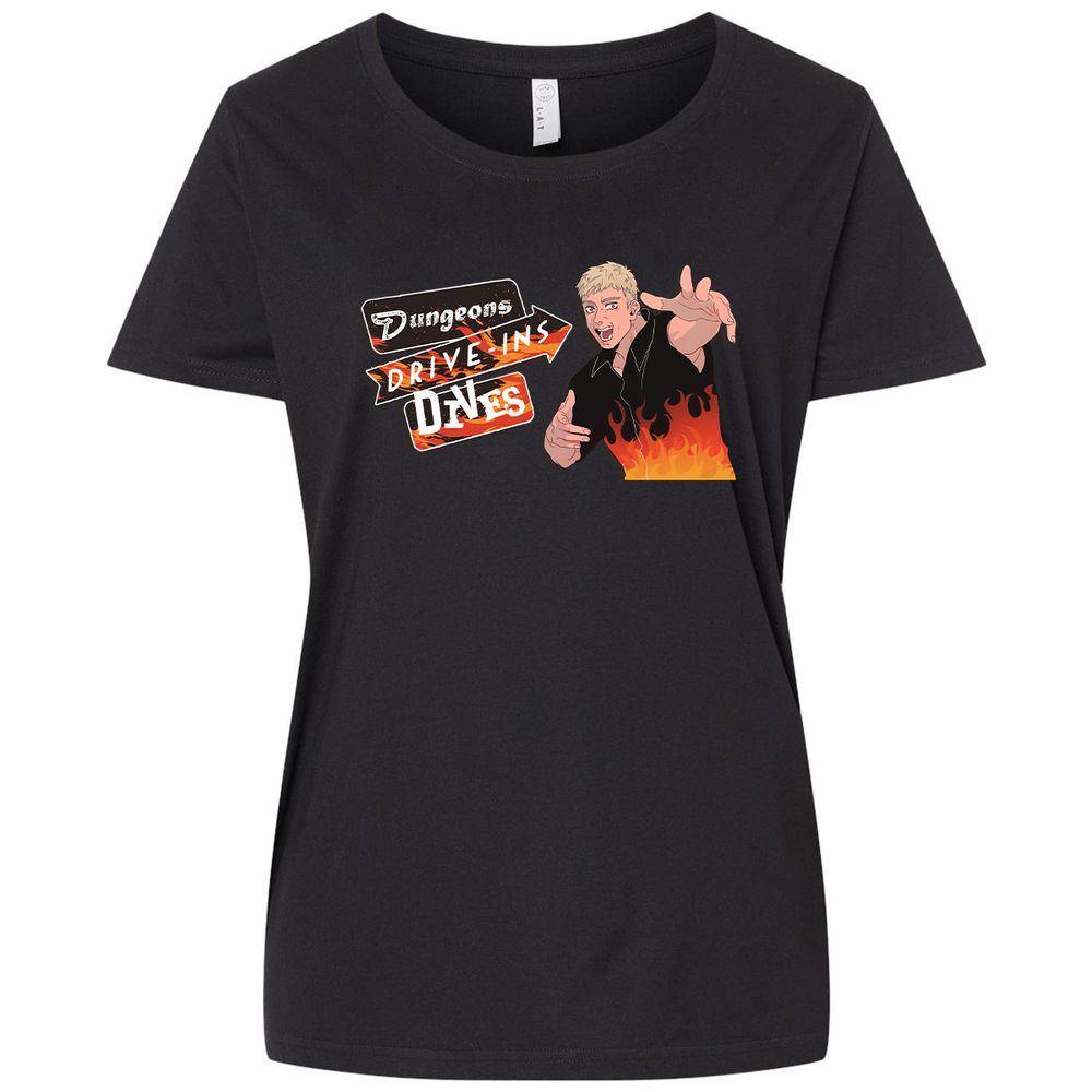 Ladies Curvy Jersey - 6SL4F4R6 - Blended Black - 1