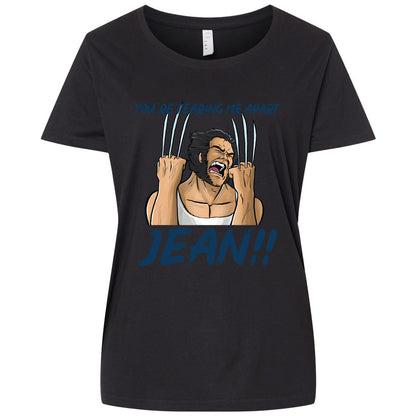 Ladies Curvy Jersey - YBV5D8DJ - Blended Black - 1