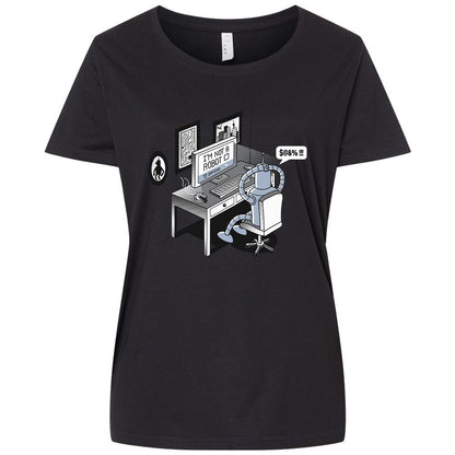 Ladies Curvy Jersey - 88WRUHHJ - Blended Black - 1