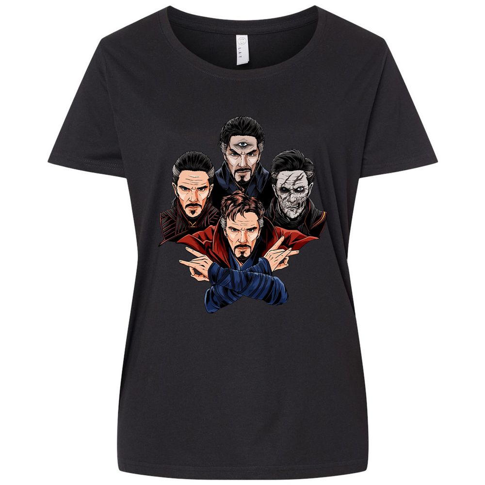 Ladies Curvy Jersey - 6HU8D554 - Blended Black - 1