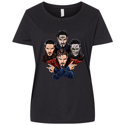 Ladies Curvy Jersey - 6HU8D554 - Blended Black - 1