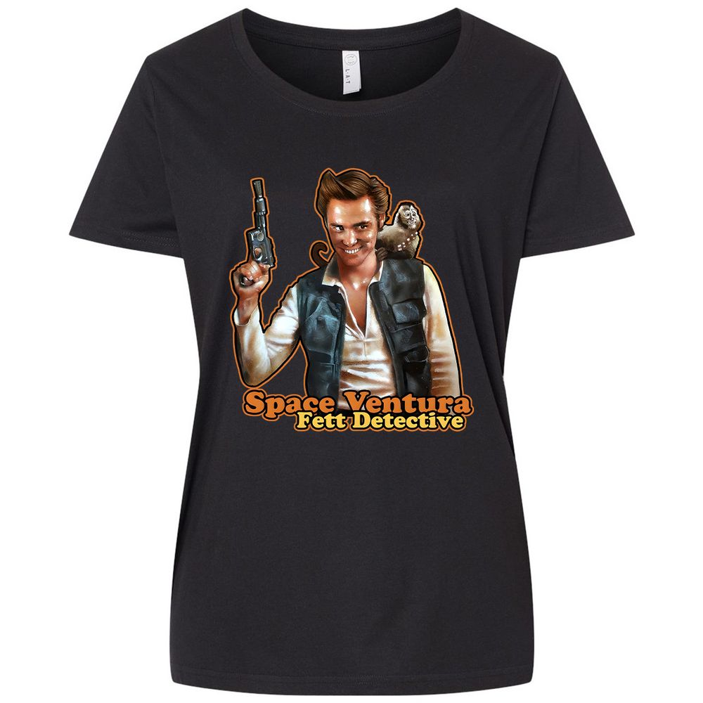 Ladies Curvy Jersey - 5XJ8D4EW - Blended Black - 1