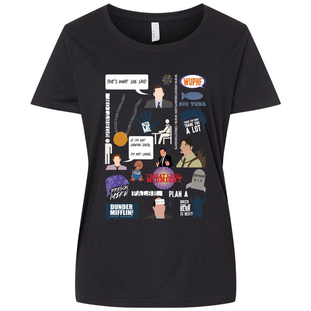 Ladies Curvy Jersey - HDEHQRV9 - Blended Black - 1