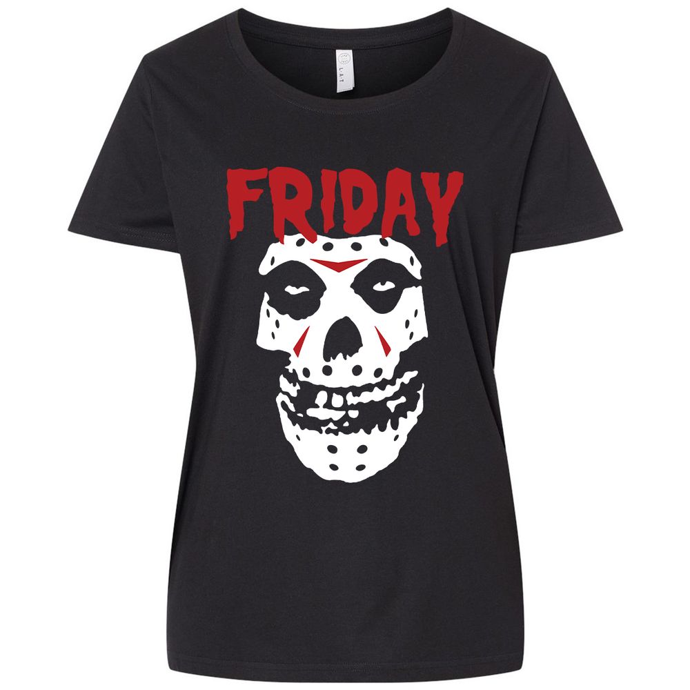 Ladies Curvy Jersey - R6UYWGQX - Blended Black - 1