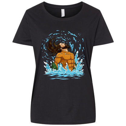 Ladies Curvy Jersey - X83K6AE3 - Blended Black - 1