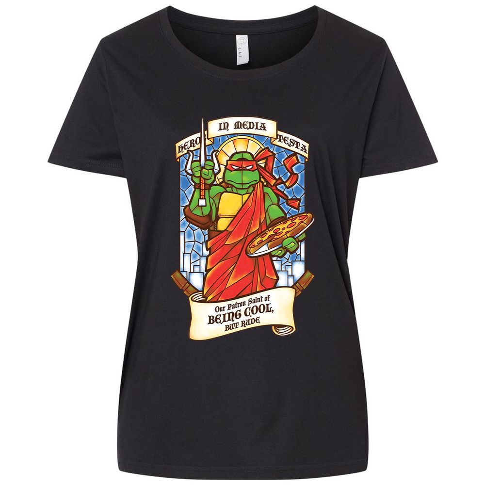 Ladies Curvy Jersey - XFQSZV4R - Blended Black - 1