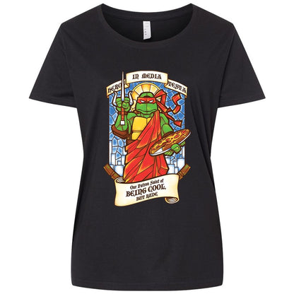 Ladies Curvy Jersey - XFQSZV4R - Blended Black - 1