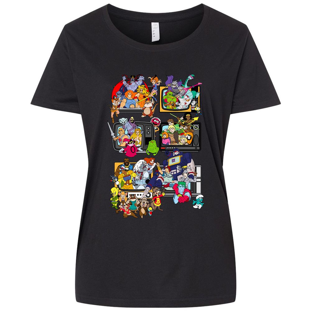 Ladies Curvy Jersey - 6A4FBN7Q - Blended Black - 1