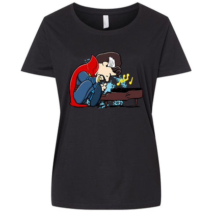 Ladies Curvy Jersey - 51Q7SAZK - Blended Black - 1