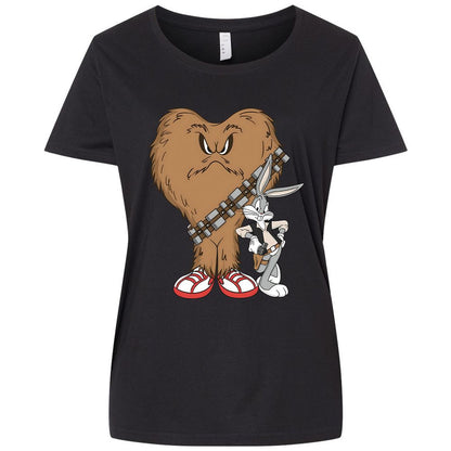 Ladies Curvy Jersey - 6DFKAEZL - Blended Black - 1