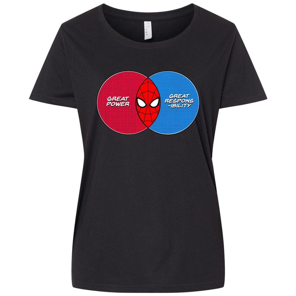 Ladies Curvy Jersey - QVR4YNTE - Blended Black - 1