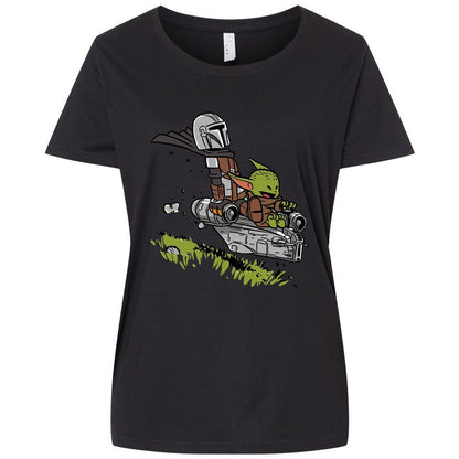 Ladies Curvy Jersey - GNPWDQ9U - Blended Black - 1